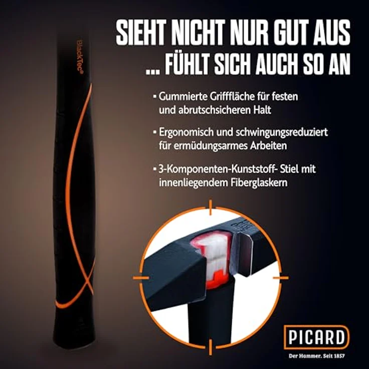 Picard 0032700-0600 Schlosserhammer DIN 1041 600g Deutsche Form – Bild 5