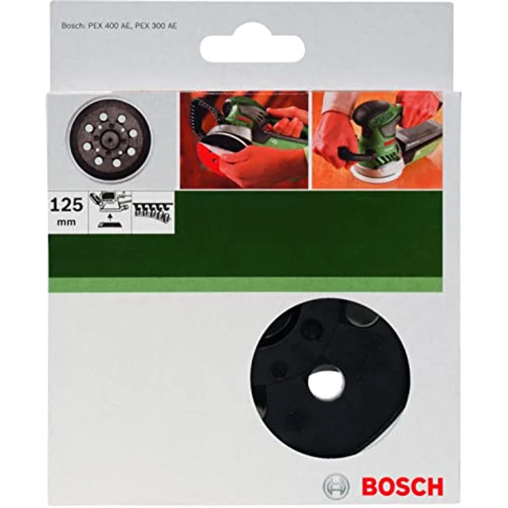 Bosch Schleifteller (Ø 125 mm, mittelhart, mit Klettsystem, Zubehör für Exzenterschleifer PEX 300-400 AE) – Bild 2