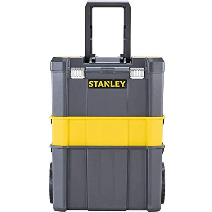 Stanley STST1-80151 Essential Rollende Werkstatt, Belastbarkeit bis zu 20 kg, Metallverschlüsse, Organizer für Kleinteile im Deckel – Bild 2