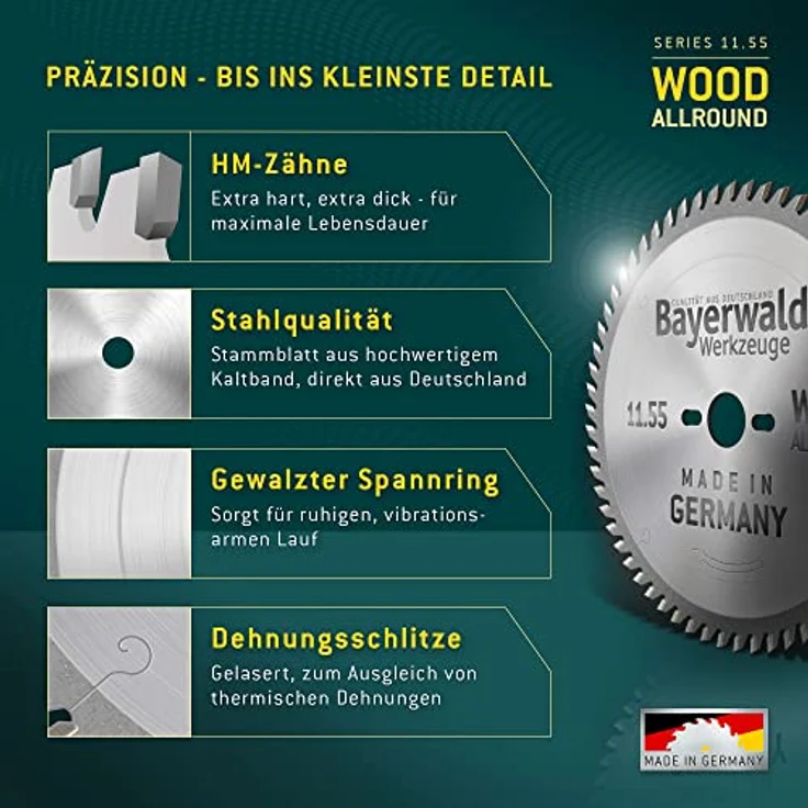 Bayerwald HM Kreissägeblatt - 250 x 3.2 x 30 Z=80 VW – Bild 6