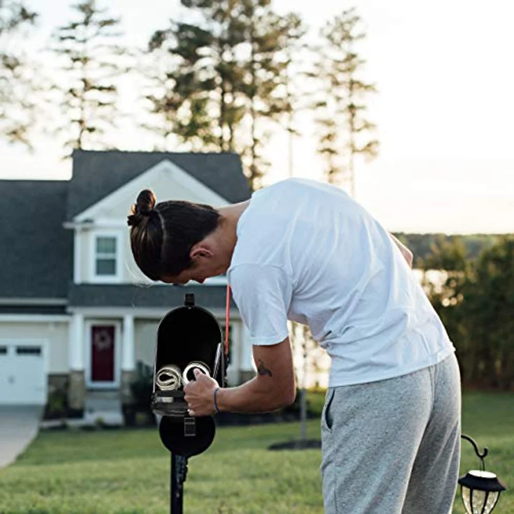 Relaxdays US Mailbox, Vintage, Fahne rot, Nostalgie, Retro-Look, ausgefallener Briefkasten, lustiges Zeitungsfach, weiß – Bild 3