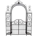 HTI-Living Gartentor Celia, Rankgitter Metall nostalgisch, Metall lackiert