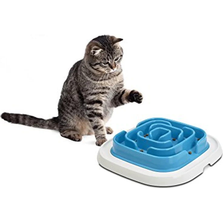 Savic Pet Enigma Large 21, 37 x 37 x 8 cm, Blau, Futternapf mit interaktivem Futterspender – Bild 4