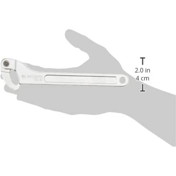 FACOM Hakenschlüssel 125A.50, Mitgelenk, Spannbereich 35-50 mm, Länge 202 mm, 1 Stück – Bild 4