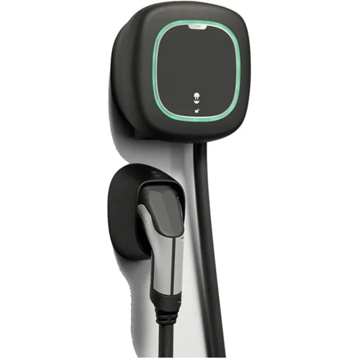 Wallbox Pulsar Pro Ladebox, 22 kW, Typ 2, 7 m Kabel, Smart EV-Ladegerät mit Dynamic Load Management, Schwarz