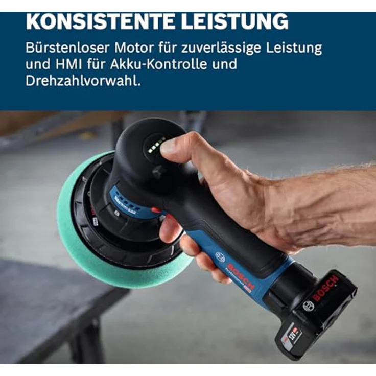 Bosch Professional GPX 12V-125, Akku Exzenterpoliermaschine mit 125-mm-Polierteller und bürstenlosem Motor, Kompakt und ergonomisch – Bild 4