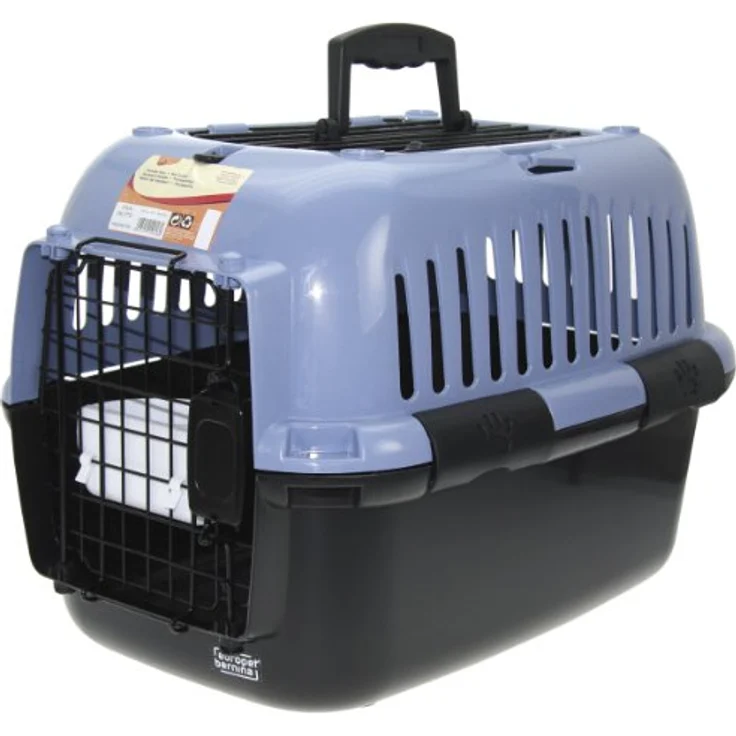 Europet-Bernina Tiertransportbox Transportkäfig Adventurer 50 für Katzen, Kunststoff, verschiedene Farben, Metalltür, integrierte Wasserschale – Bild 5