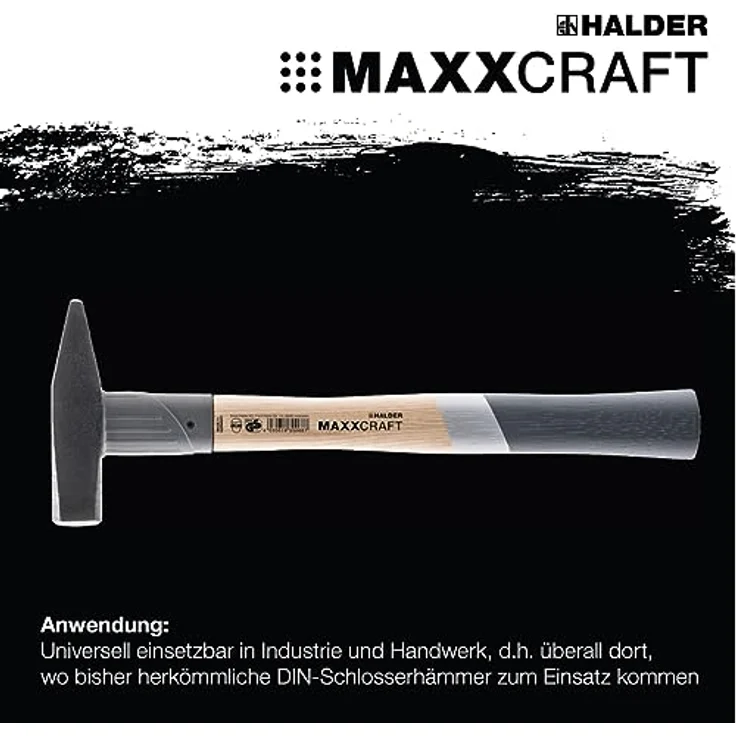 Halder 3666.003 AR3666.003 MAXXCRAFT-Schlosserhammer, Hickorystiel, 300 g - Preisvergleich – Bild 3