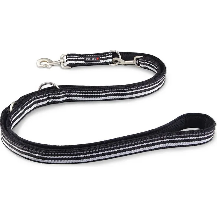Wolters Führleine Active Pro, 2m lange dreifach verstellbare Hundeleine mit gepolsterter Handhabung, reflektierenden Nähten und stabilen Karabinerhaken
