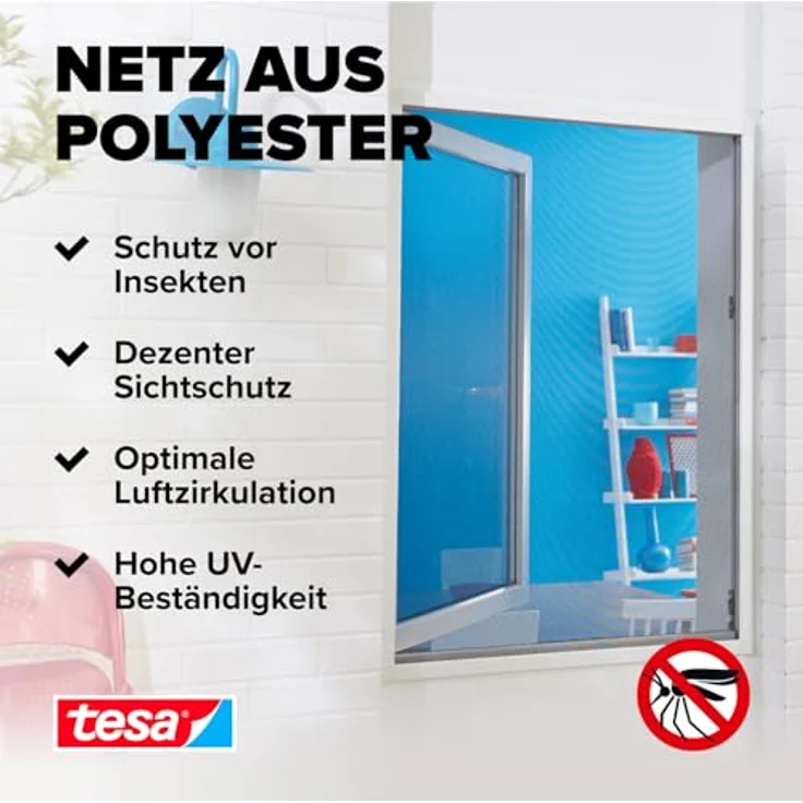 Tesa STANDARD 55672-00500-00 Fliegengitter (B x H) 1300mm x 1500mm Weiß 3St. – Bild 5