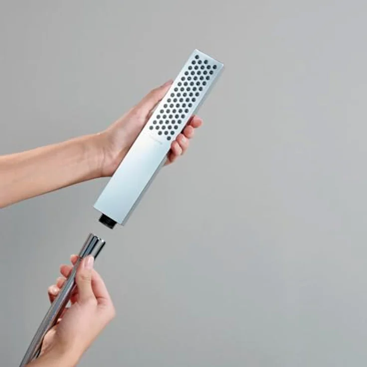 hansgrohe Duschbrause Pulsify E Stabhandbrause 100, EcoSmart+ wassersparend, PowderRain, 1 Strahlart, 24321 – Bild 2