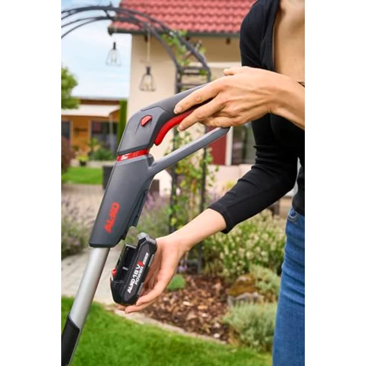 Al-Ko Akku-Mulchmäher 22.6 Li Mulch & Grow Set, 18 V/2,5 Ah, drehbarer Handgriff, 3-fach Schnitthöhenverstellung, platzsparend aufhängbar – Bild 6