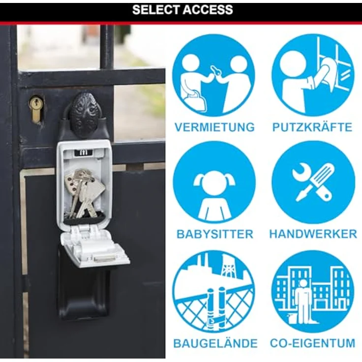 Schlüsseltresor - Kombination - Einstellbarer Bügel - Wetterfest - 5420EURD – Schlüsselkasten Select Access - Master Lock – Bild 3