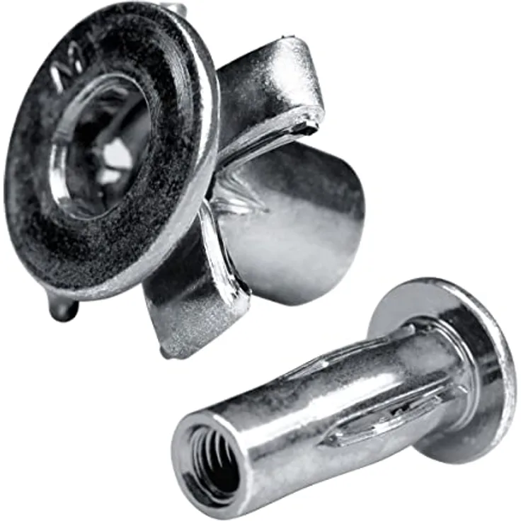 GOEBEL® Spreiz-Blindnietmuttern M8, 250 Stück, Stahl verzinkt, Flachkopf Rundschaft geschlitzt, 12,6 x 29,6 mm, hohe Belastbarkeit bis 25000 N