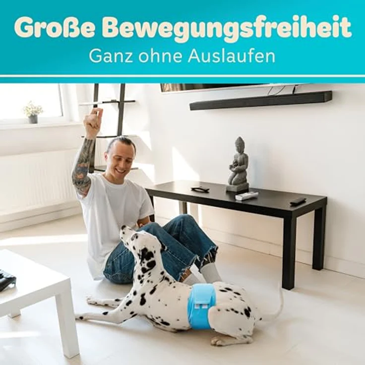 HUND IST KÖNIG® Hundewindeln für Rüden [3 STK] Saugstarke Hundewindeln Rüde | Bequeme Hunde Windeln bei Inkontinenz Hund - Rüdenwindel waschbar | Hundewindel leicht zu reinigen – Bild 2