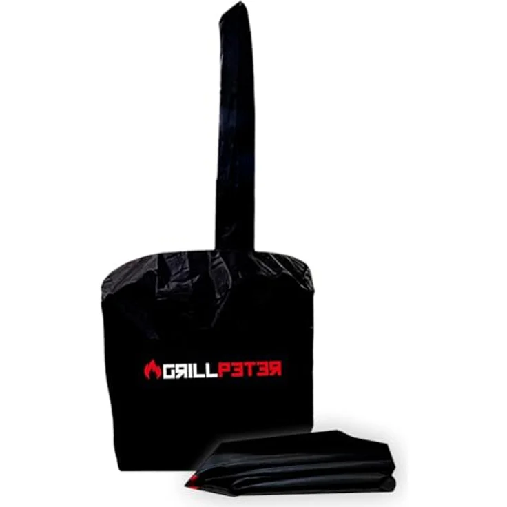 Grillpeter Grillabdeckhaube für Utschak, wasserabweisend, Schwarz, geeignet für Schornstein bis Ø45 cm – Bild 2