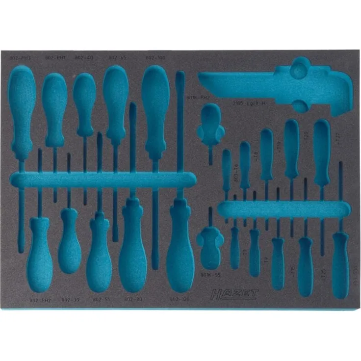 Hazet 2-Komponenten Weichschaum-Einlage für Art.Nr. 163-141/31, unbestückt, System-Koffer, 519 x 392 mm