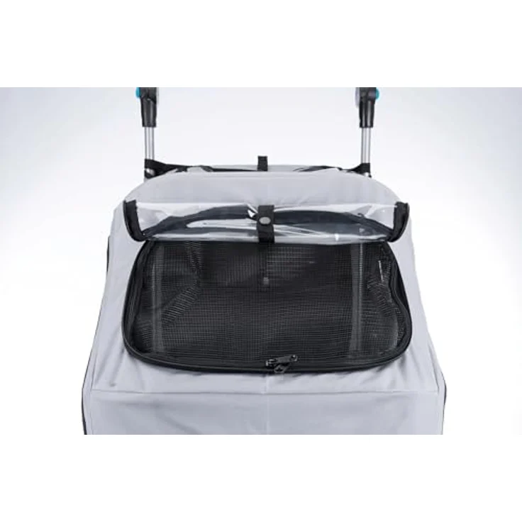 Fahrrad-Anhänger, faltbar S: 58 93 74/114 cm grau – Bild 2