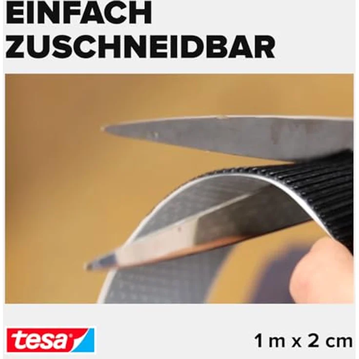 tesa On & Off Klettband zum Aufkleben - Selbstklebendes Klettklebeband zur Befestigung leichter Gegenstände - Weiß, 2 cm x 100 cm – Bild 3