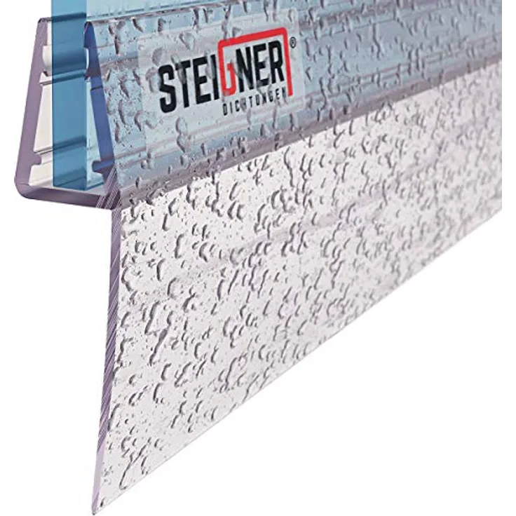 STEIGNER Duschdichtung, 30cm, Glasstärke 3,5/4/ 5 mm, Gerade PVC Ersatzdichtung für Dusche, UK04