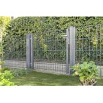 deutsche zauntechnik Drehflügeltor 'Vario light DS Pico', anthrazitgrau, 96 x 103 cm, inkl. Pfosten und Montagematerial, korrosionsgeschützt durch Feuerverzinkung