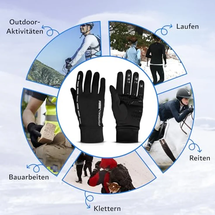 "PUMA Workwear Arbeitshandschuhe Herren Winter Touchscreen - Rutschfeste Haptik - Warme Fleece Outdoor Sport - Geschenke für Männer" – Bild 5