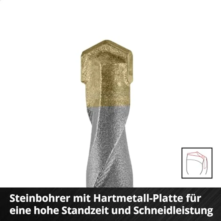 Einhell M-CASE 16-tlg. Bohrer-Set, Holzbohrer, Steinbohrer und Metallbohrer mit E 6.3 Schaft in praktischer Aufbewahrungsbox – Bild 5