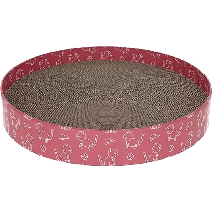 Katzenkratzbett Circle aus Pappe, pink, Ø34cm – Bild 1
