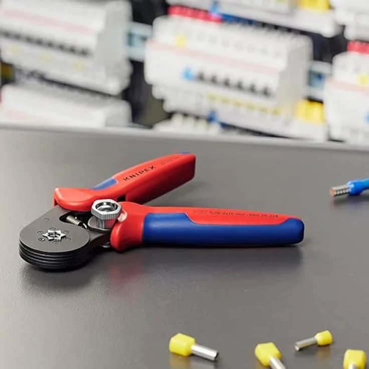 KNIPEX 97 53 14 Selbsteinstellende Crimpzange für Aderendhülsen mit Seiteneinführung mit Mehrkomponenten-Hüllen brüniert 180 mm – Bild 8