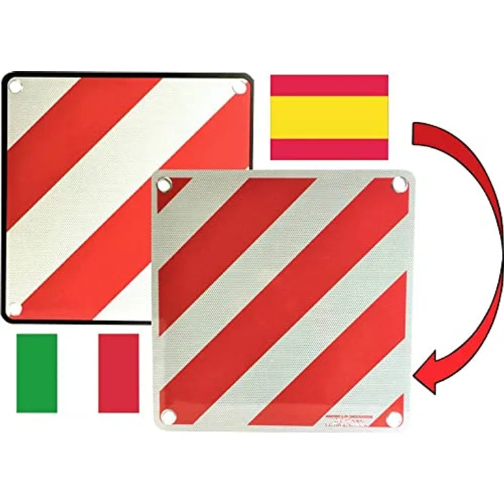 IWH 97605 Warntafel 2in1 fuer Spanien und Italien Warntafel (L x B) 50cm x 50cm