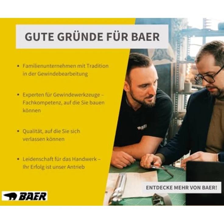 BAER HSSG Einschnittgewindebohrer Form D - M 14 x 2,0 – Bild 7