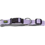 HUNTER Hundehalsung NEOPREN Vario Plus, strapazierfähiges Nylon, weiche Neoprenpolsterung, stufenlos verstellbar, mit Zugentlastung, pflegeleicht, komfortabel, Größe M-2,0, in Lavendel-grau