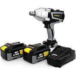 Rodcraft RC9087K4 Akku-Schlagschrauber, Vierkant 3/4 Zoll, max. Lösemoment 1500 Nm, LED-Licht, 2x 4Ah Akku + Ladegerät + Stofftasche, robust & langlebig