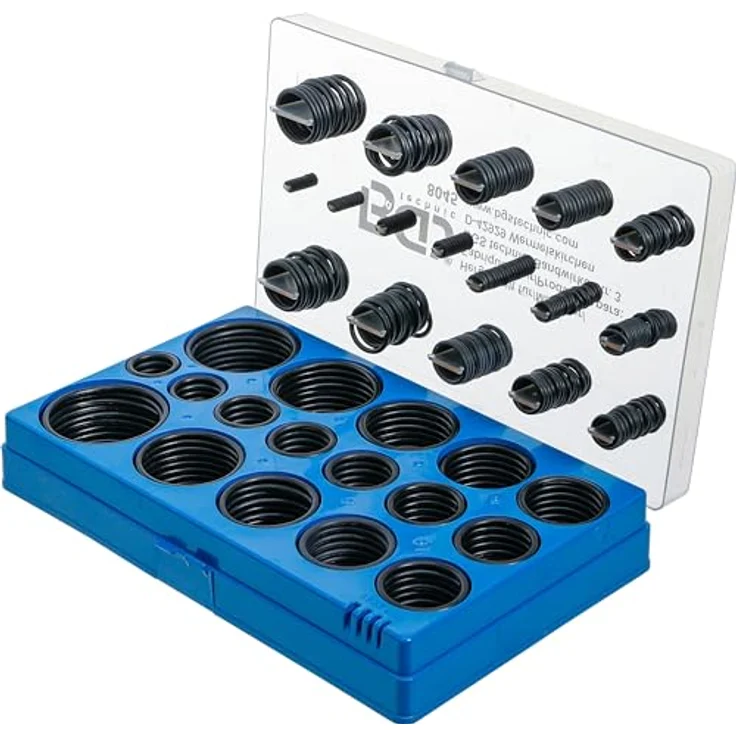 BGS technic Bohrer- und Bitset 8045, robustes Set mit 20 O-Ringen in verschiedenen Größen, säure- und hitzebeständig – Bild 3