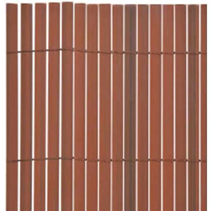vidaXL Gartenzaun Doppelseitig, 110x400 cm, Braun, witterungsbeständig und flexibel zuschneidbar – Bild 6