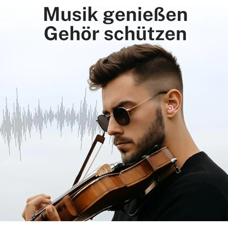 CUXCES Noise Cancelling Ohrstöpsel, Gehörschutz für Konzerte & Schlafen, reduziert Lärm um 21 dB, wiederverwendbar, 4 Größen, Rosa – Bild 5