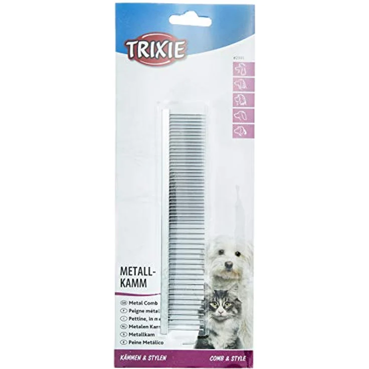 Trixie Metallkamm feine & grobe Zinken 16 cm 1 Stück – Bild 2