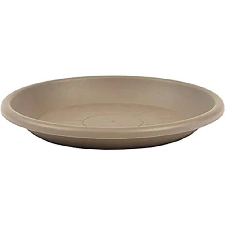 Greemotion Blumentopfuntersetzer Taupe - Untersetzer Blumen 24 cm Durchmesser 3,1 cm Höhe - Frostsicherer Pflanzkübel Untersetzer aus Kunststoff – Bild 1