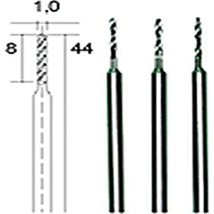 Proxxon 28 854 Spiralbohrer aus Stahl, superschnell, 1,0 mm, 3er Set