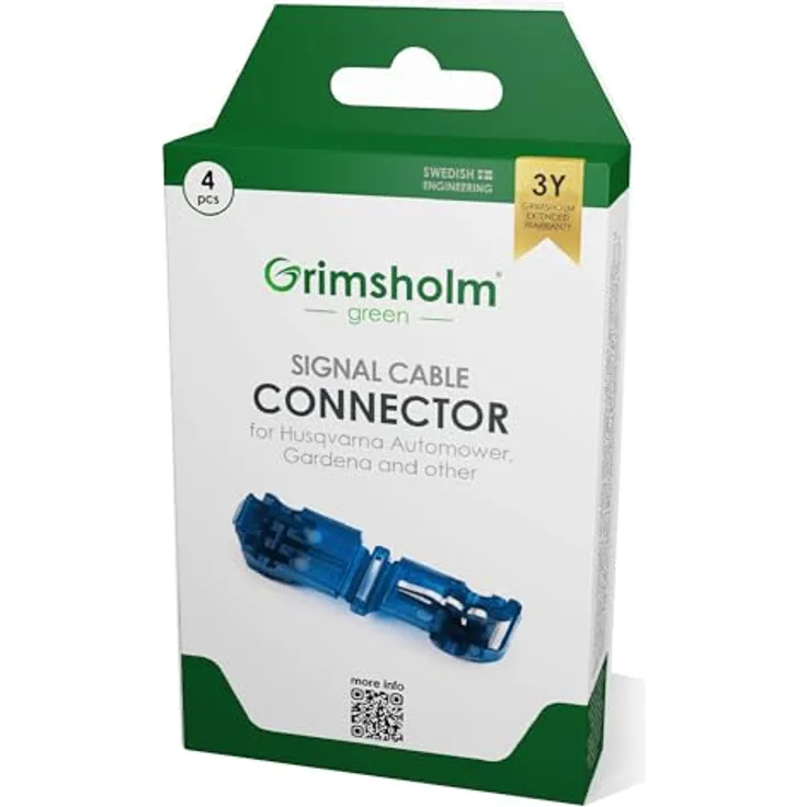 Grimsholm Green Kabelverbinder für Mähroboter, Nylonverbinder für Begrenzungskabel, 4er Pack