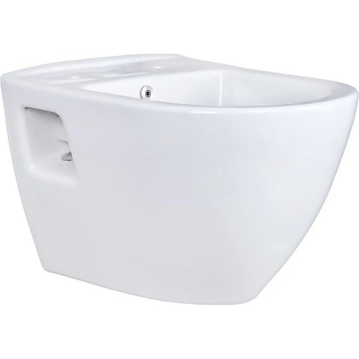 Creavit Tiefspül-WC TP325-50CB00E-0005, Design Hänge WC mit Taharet/Bidet/Dusch-Funktion, Weiß