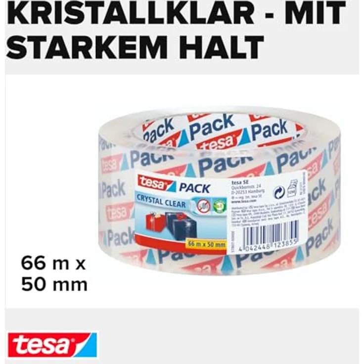 Tesapack Verpackungsklebeband crystal clear - Preisvergleich – Bild 3