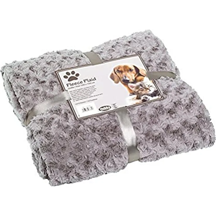 Nobby Fleece Plaid "SUPER SOFT" hellgrau M 100 x 150 cm