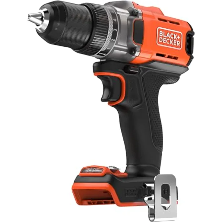 Black & Decker Akku-Bohrschrauber 18V ohne Akku BCD382XN-XJ, Akkubetrieb