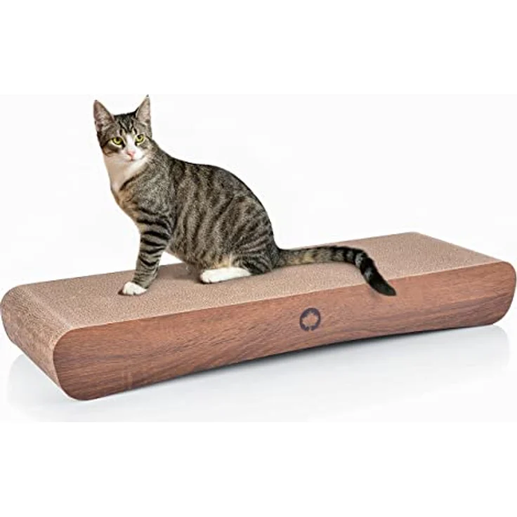 CanadianCat Kratzbrett Jumbo Wave, Walnuss (1.15 cm, Braun), Katzenbaum – Bild 1