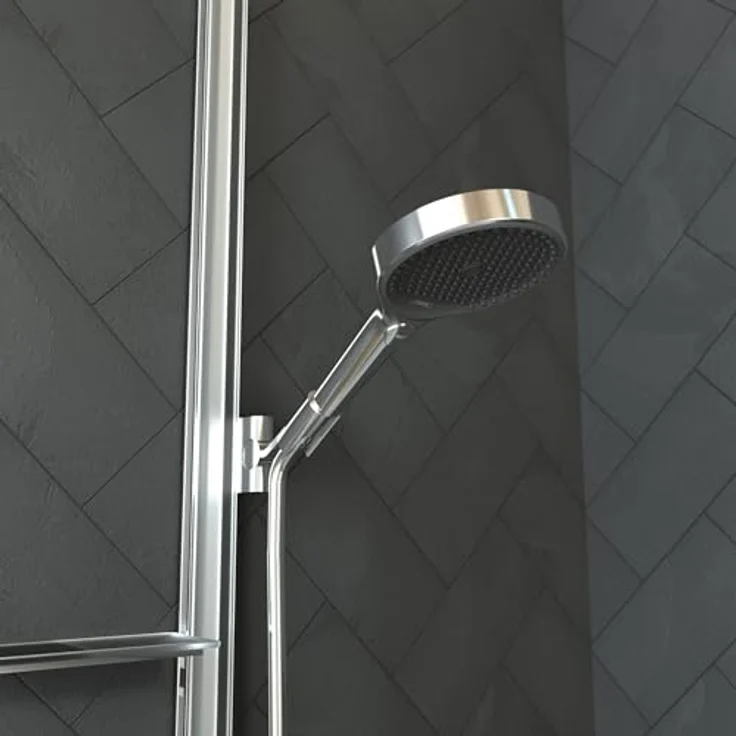 hansgrohe Unica E Brausegarnitur 27640000, verstellbarer Neigungswinkel, Sicherheitsglas Ablage – Bild 2