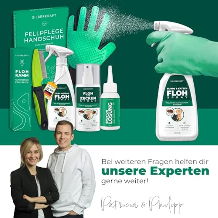 Silberkraft Flohspray für Hunde und Katzen, Anti-Floh-Spray mit Geraniol, 500 ml, Made in Germany – Bild 8