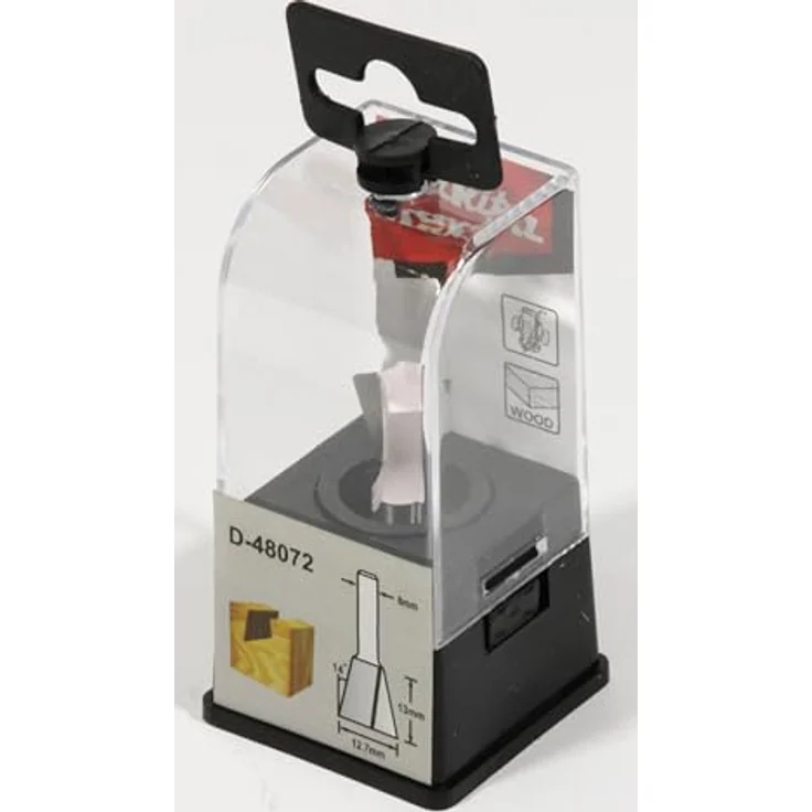Makita D-48072 Zinken- und Gratfräser 12,7mm, Fräser mit Ø 8 mm Schaft, 14° Winkel, blau – Bild 3