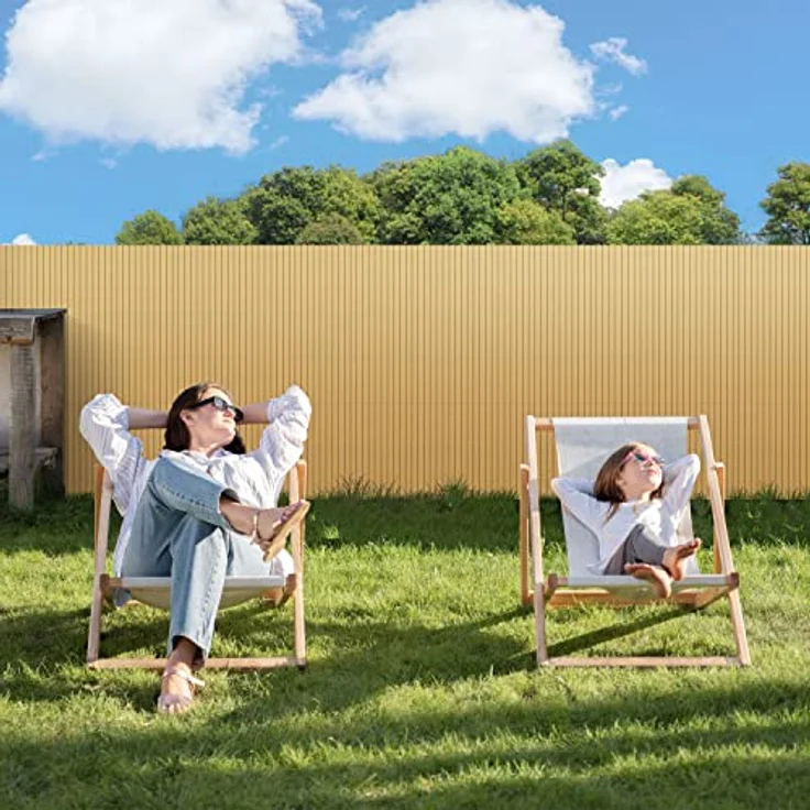 Ribelli® PVC Sichtschutzmatte für Balkon und Garten, 140 x 300 cm, Bambus-Design, wetterbeständig, einfacher Aufbau – Bild 2