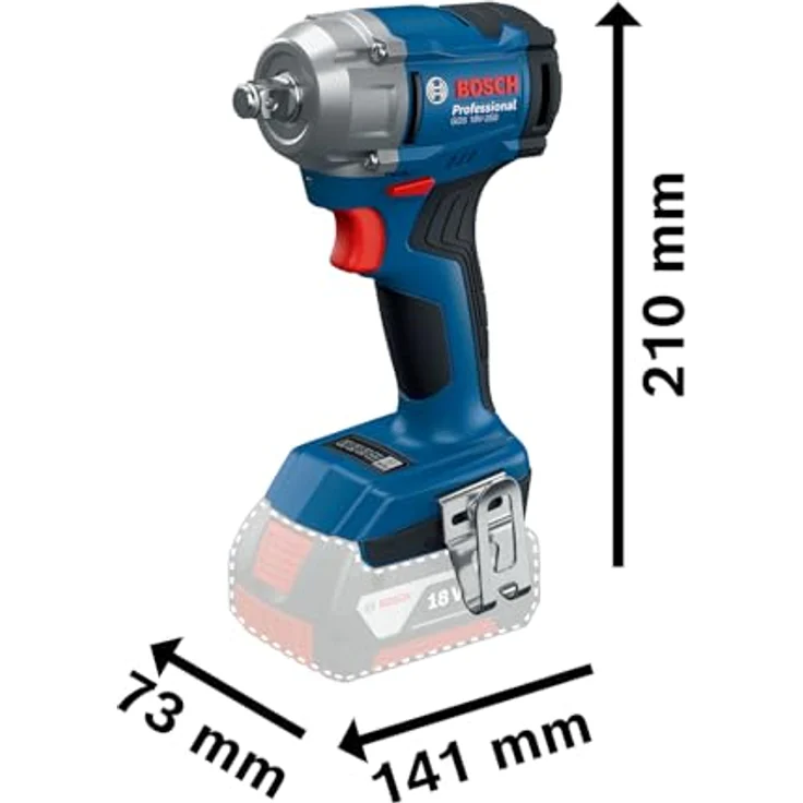 Bosch Professional GDS 18V-350 (L) Akku-Schlagschrauber, 350 Nm, 3 Geschwindigkeitsstufen, inkl. 2x 4.0Ah Akku und Ladegerät – Bild 6
